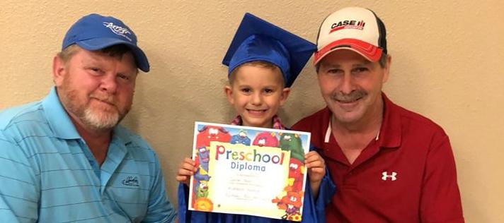 Youngster proud of grandpas